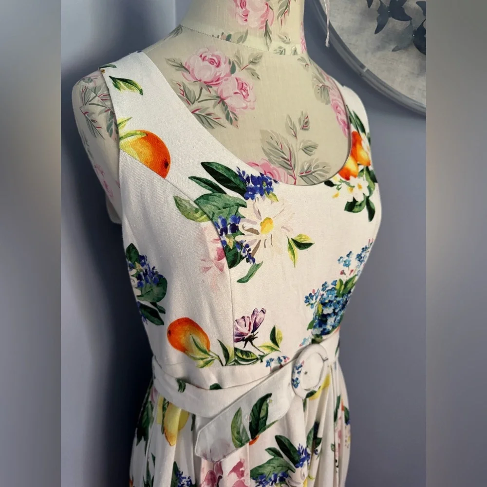 Calypso St. Barth Floral Diane Midi Dress - Picture 2 of 8